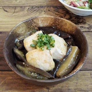 ♪生姜でさっぱり♡豆腐と茄子の揚げ出し風煮浸し♪